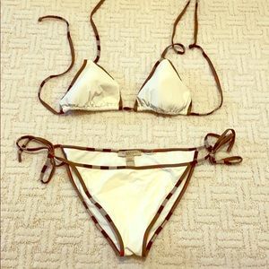 Authentic Burberry white bikini